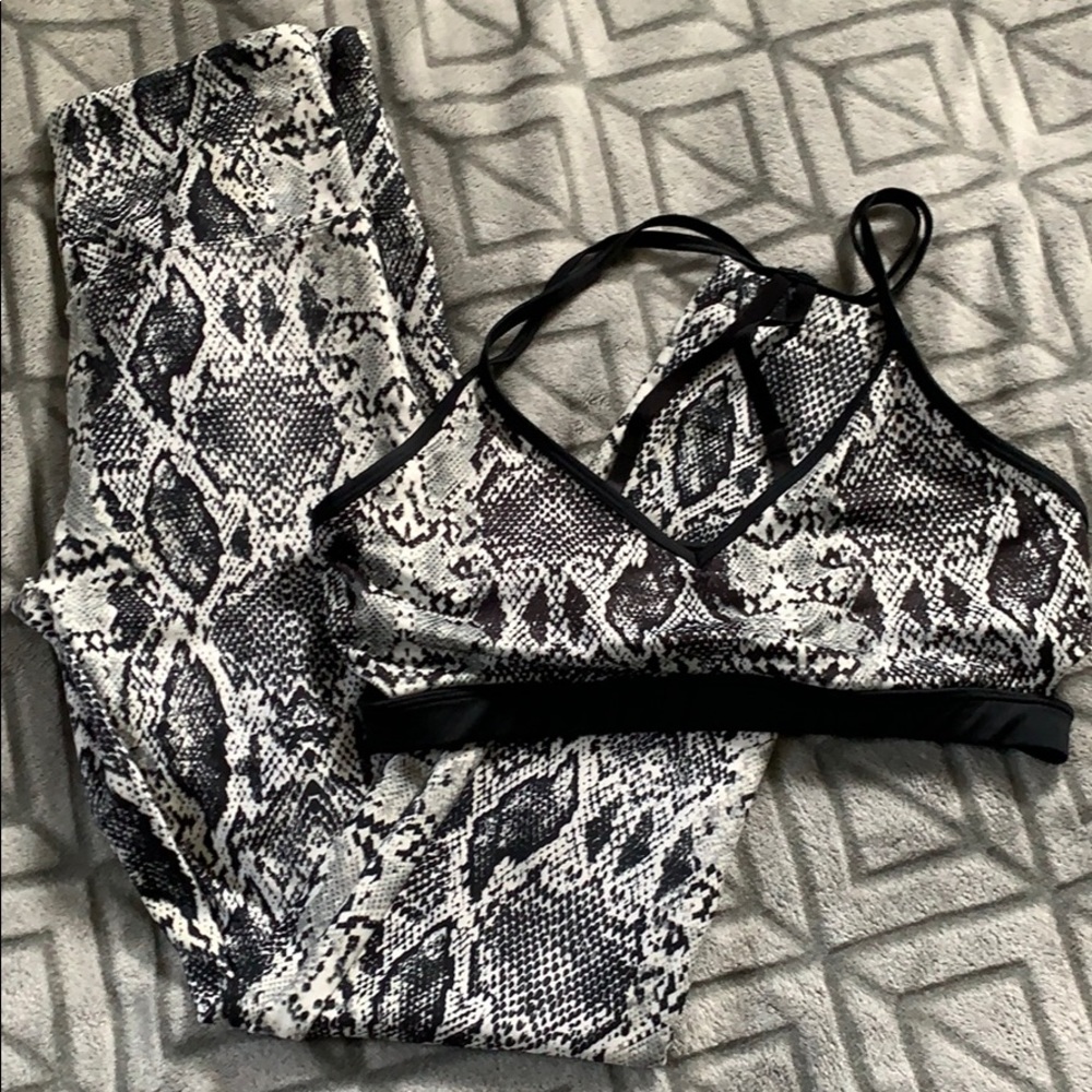 Matching snake Skin Athletic Set